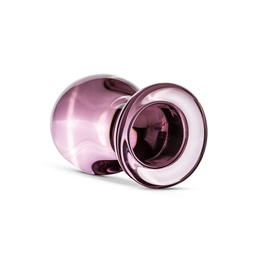 Roze buttplug van glas