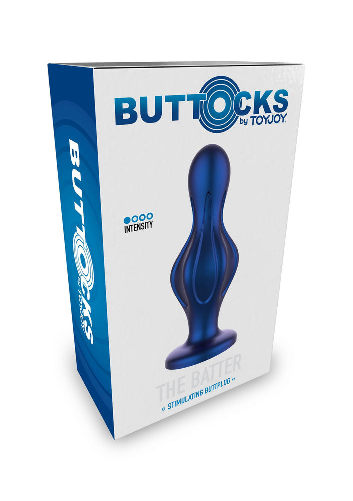 ToyJoy Buttocks The Batter Buttplug BLUE - 4