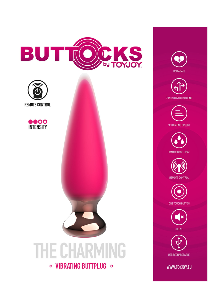 ToyJoy Buttocks The Charming Buttplug FUCHSIA - 3