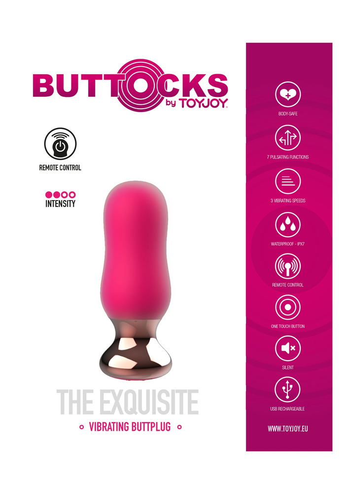 ToyJoy Buttocks The Exquisite Buttplug FUCHSIA - 0