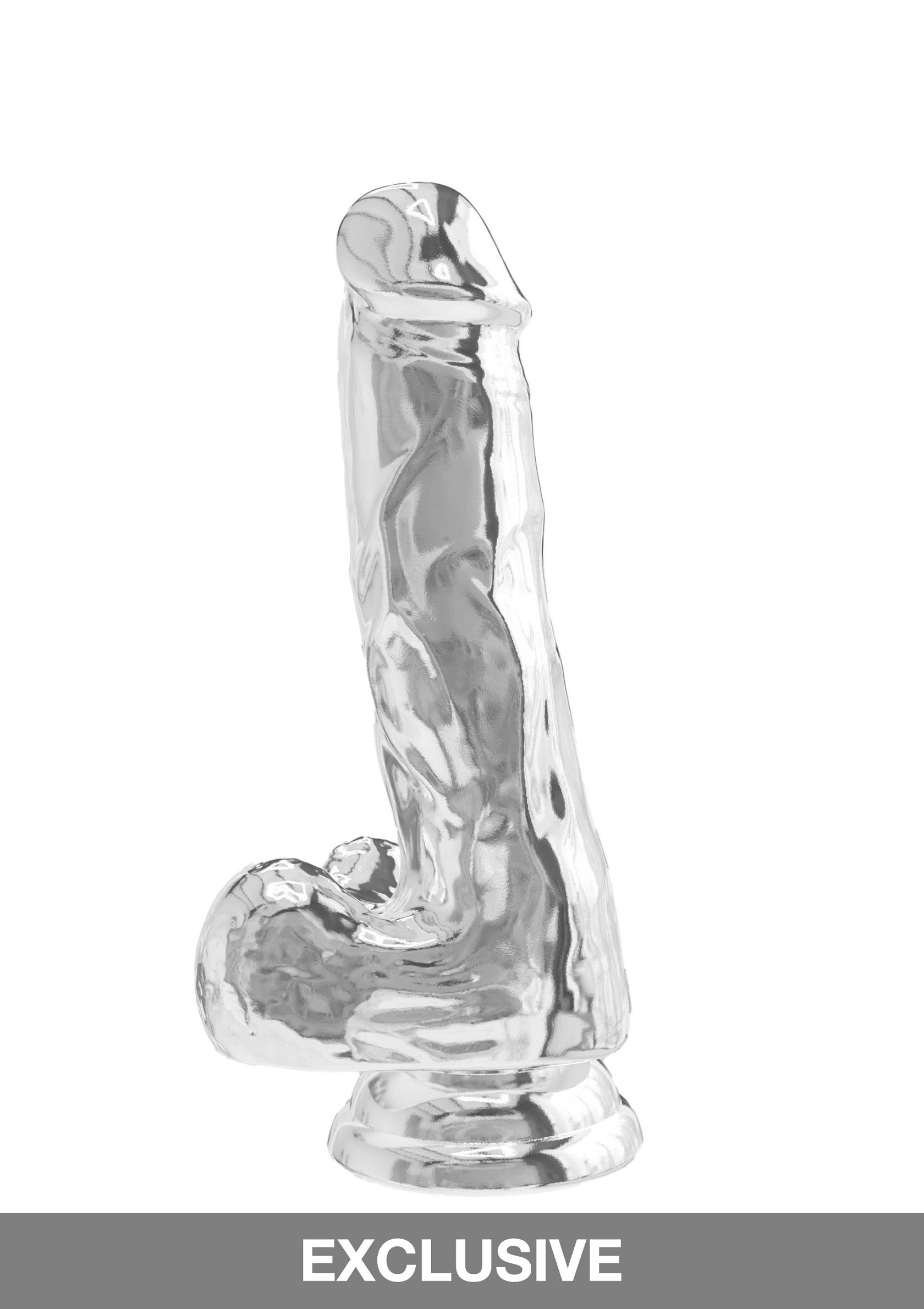 ToyJoy Get Real Clear Dildo with Balls 6' TRANSPA - 1