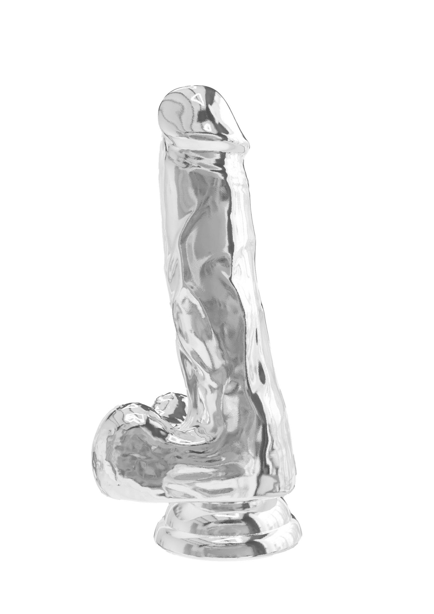 ToyJoy Get Real Clear Dildo with Balls 6' TRANSPA - 3