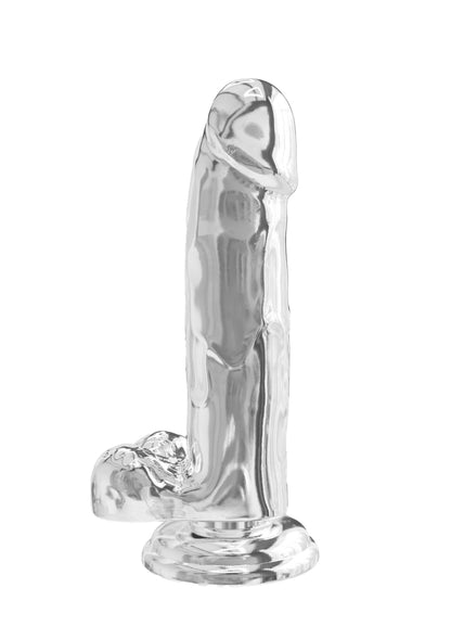 ToyJoy Get Real Clear Dildo with Balls 7' TRANSPA - 1