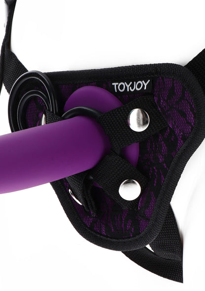 ToyJoy Get Real Strap-On Lace Harness O/S PURPLE - 8