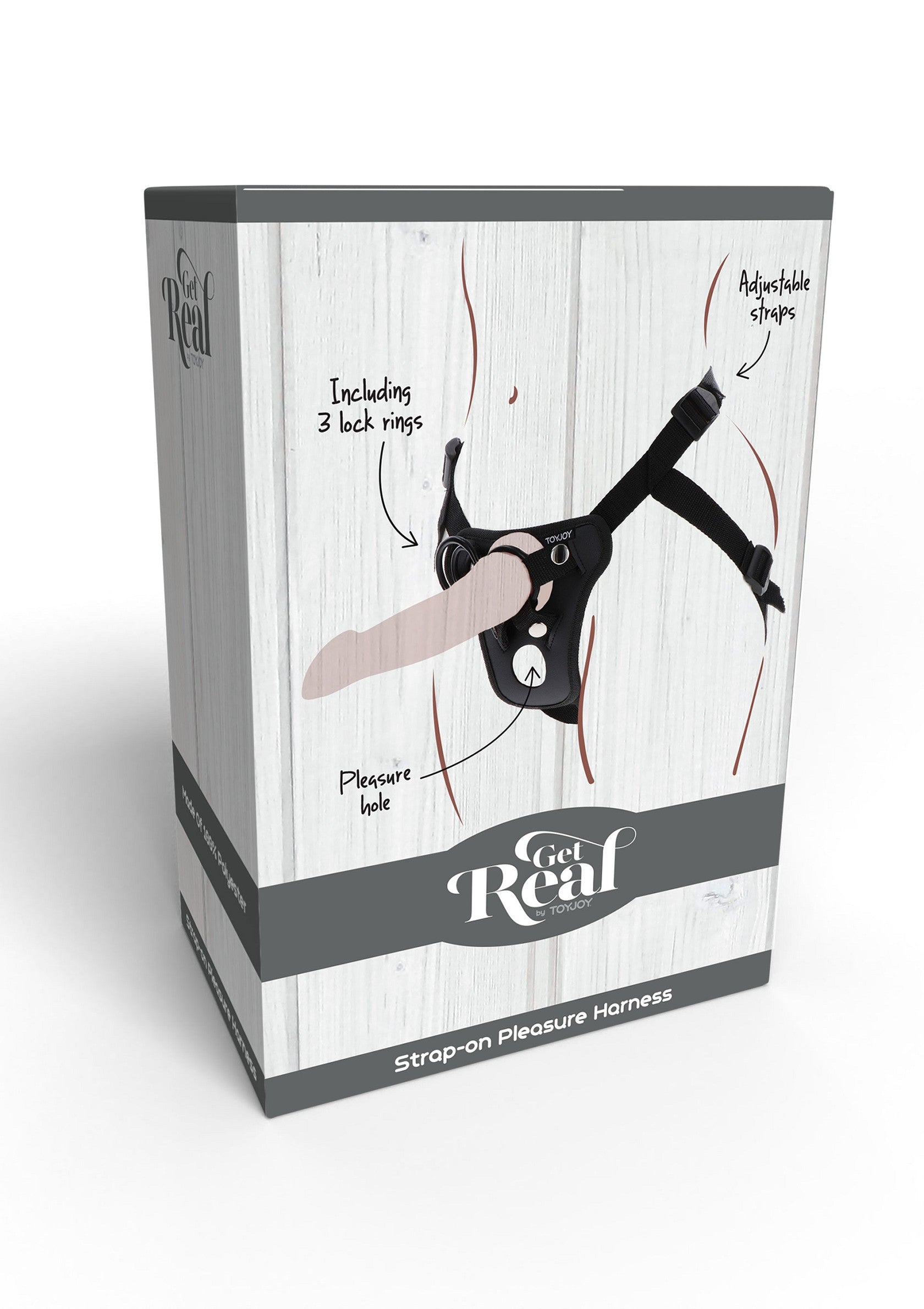ToyJoy Get Real Strap-On Pleasure Hole Harness O/S BLACK - 9