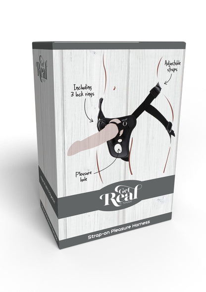 ToyJoy Get Real Strap-On Pleasure Hole Harness O/S BLACK - 9