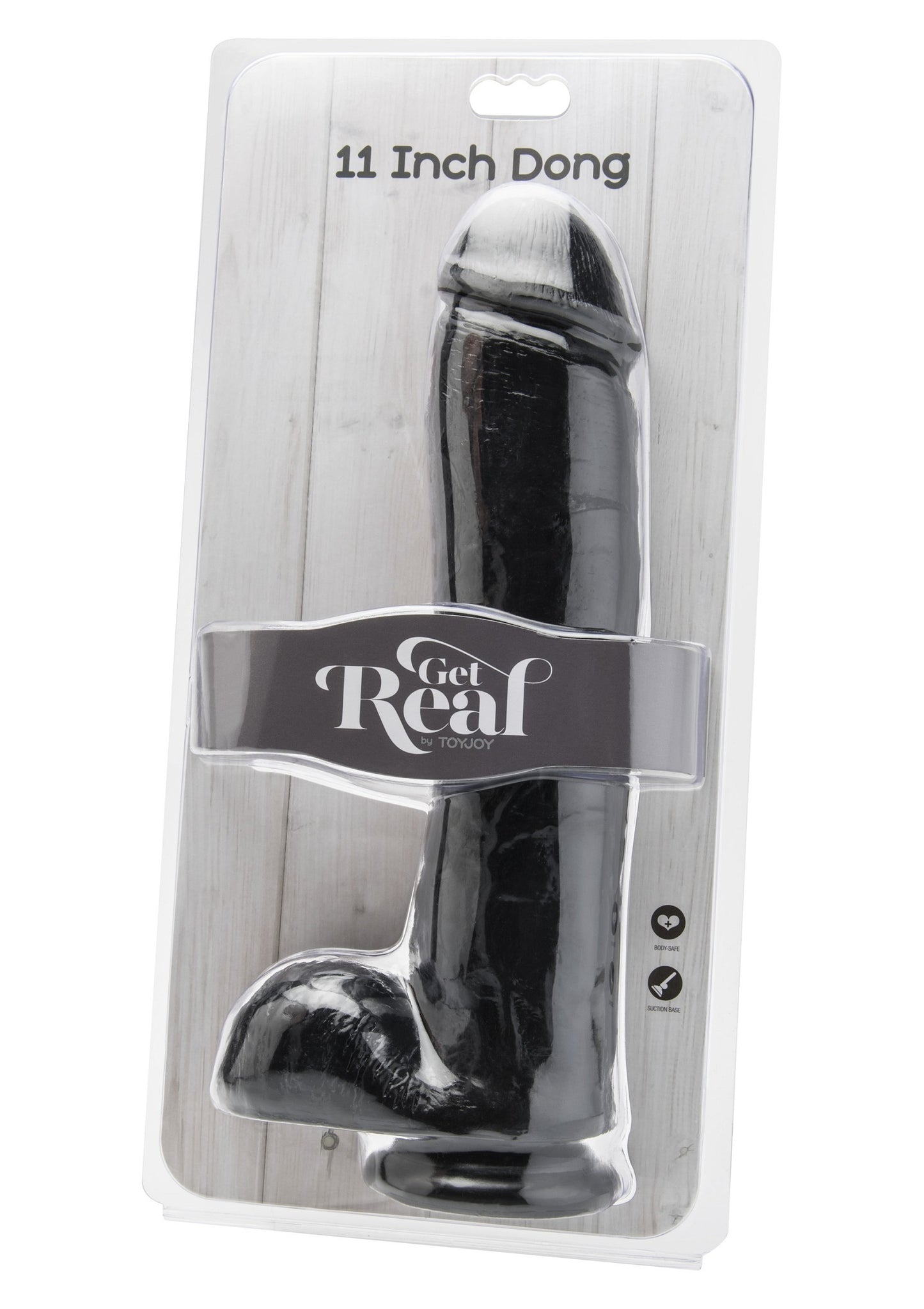 ToyJoy Get Real Dildo 11' with Balls BLACK - 0