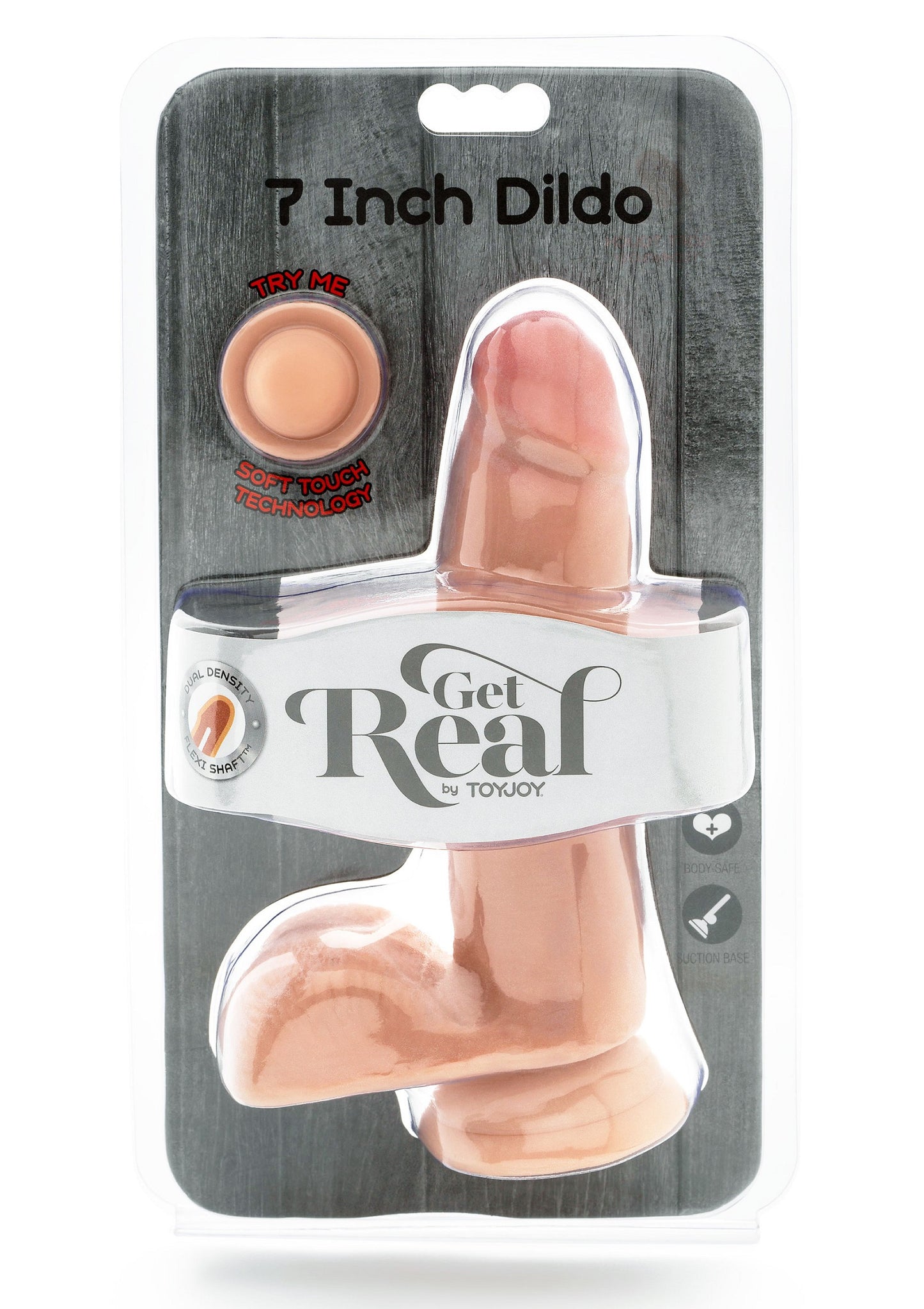 ToyJoy Get Real Dual Density Dildo 7' Balls SKIN - 3