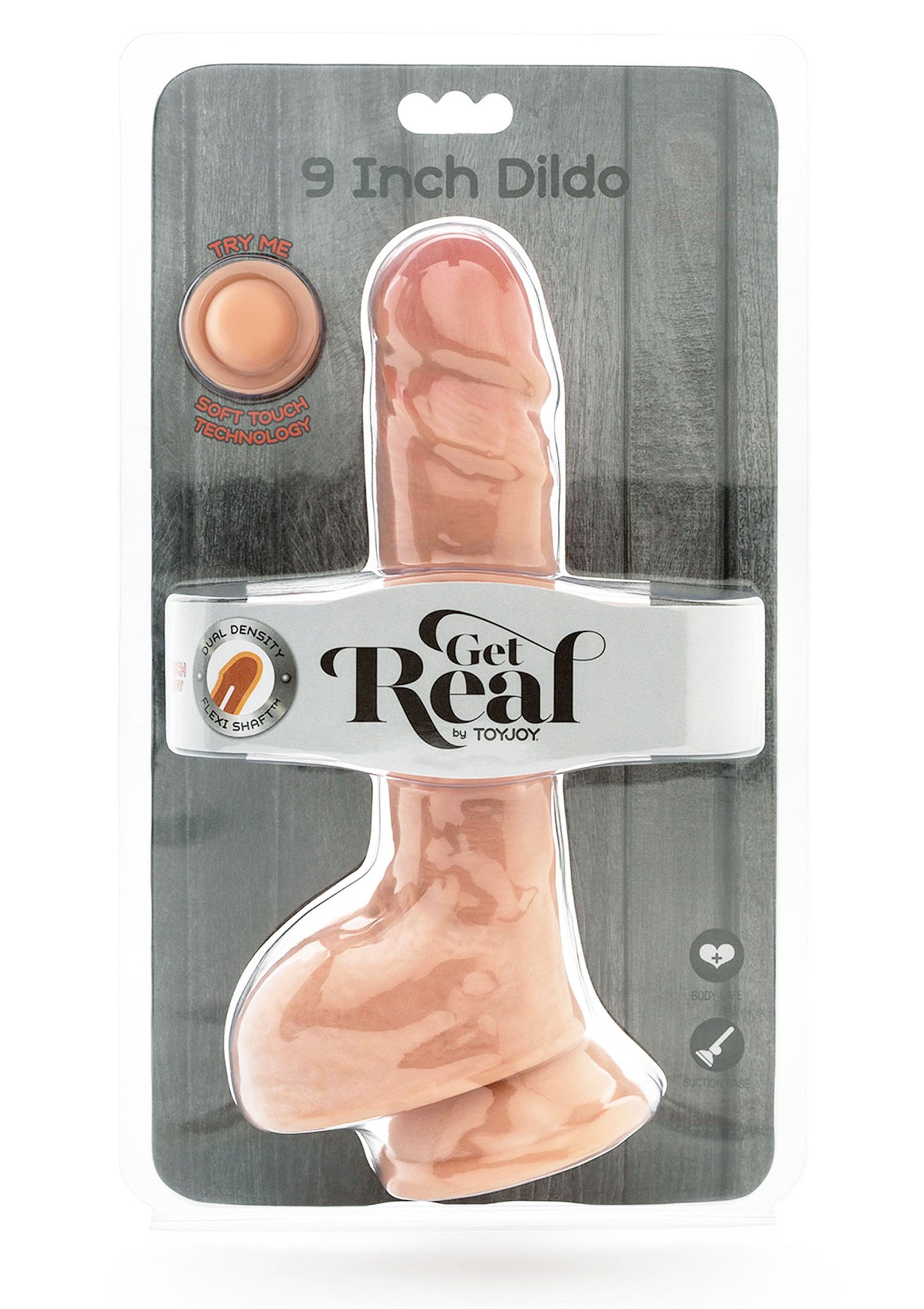 ToyJoy Get Real Dual Density Dildo 9' Balls SKIN - 3