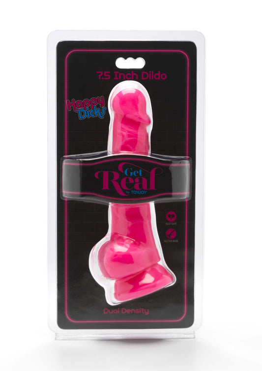 ToyJoy Get Real Happy Dicks 7.5' with Balls - Roze