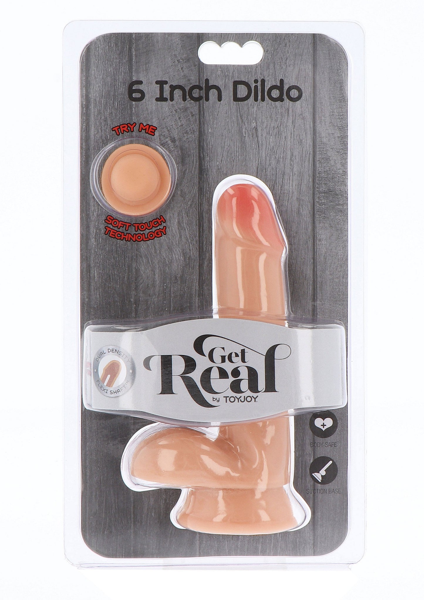 ToyJoy Get Real Dual Density Dildo 6' Balls SKIN - 1