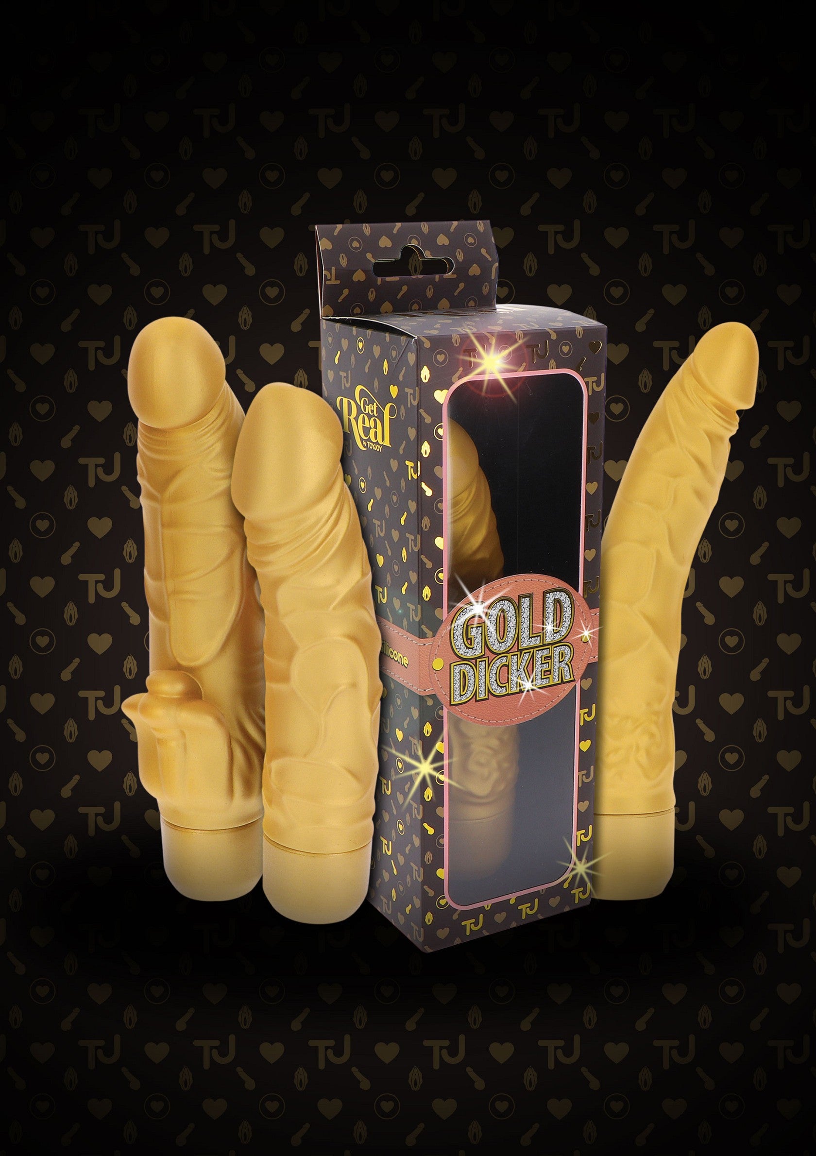 ToyJoy Get Real Gold Dicker Original Vibrator GOLD - 6