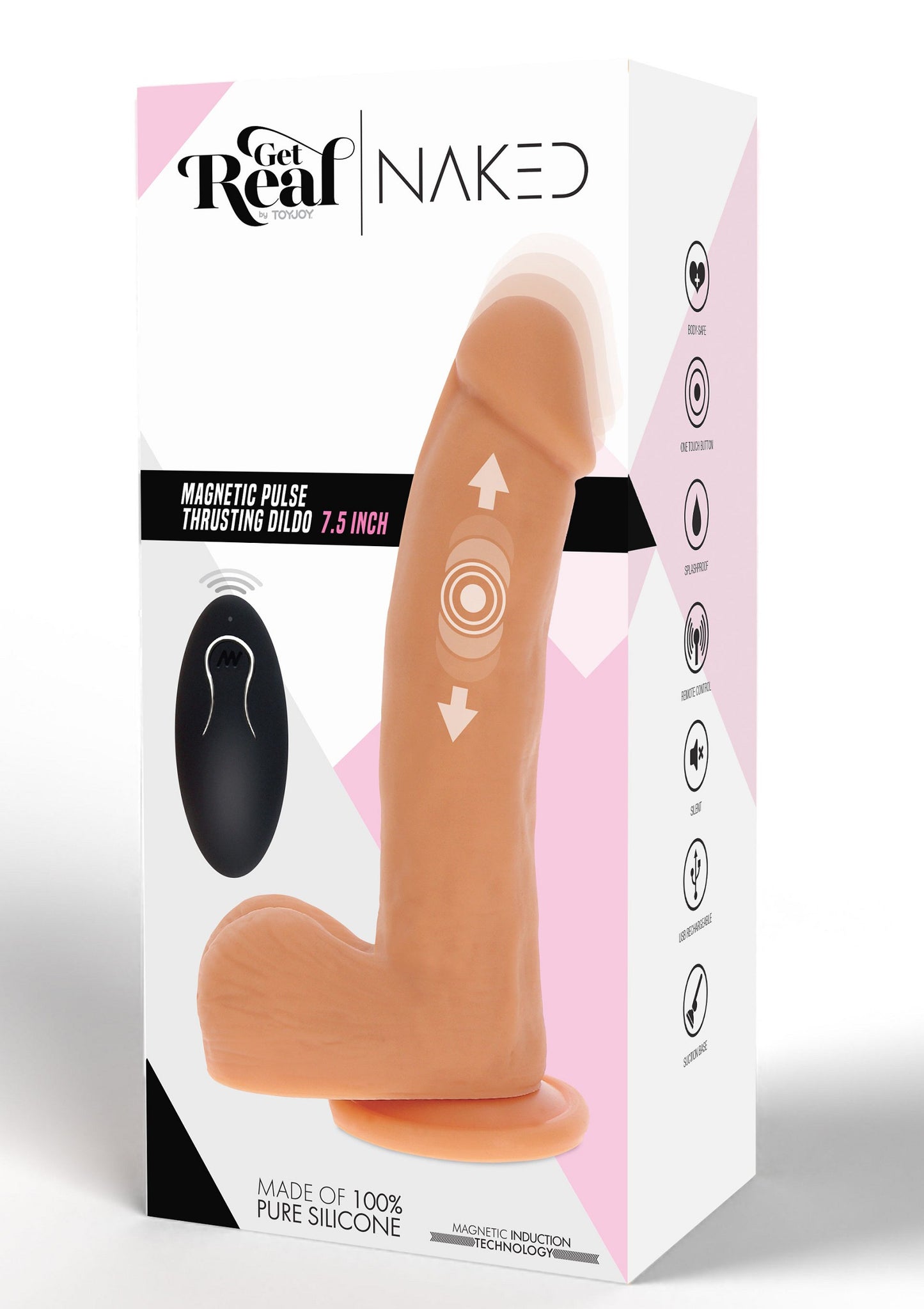 ToyJoy Get Real Magnetic Pulse Trusting Dildo SKIN - 4