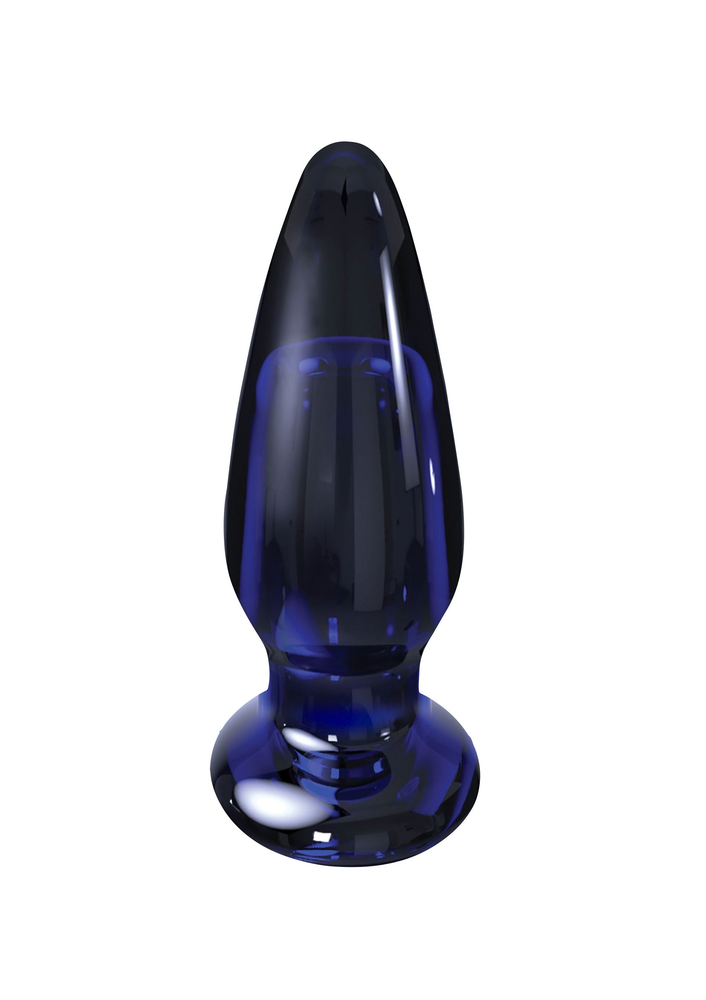 ToyJoy Buttocks Shining Vibrating Glass Plug BLUE - 5