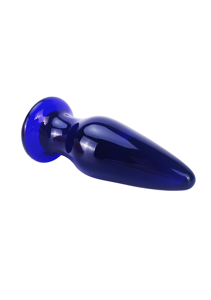 ToyJoy Buttocks Shining Vibrating Glass Plug BLUE - 10