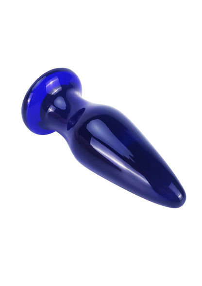 ToyJoy Buttocks Shining Vibrating Glass Plug BLUE - 7