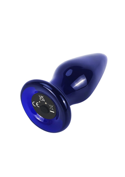 ToyJoy Buttocks Shining Vibrating Glass Plug BLUE - 6