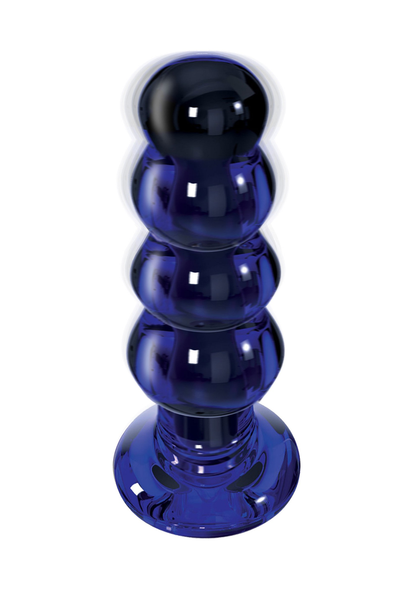 ToyJoy Buttocks Radiant Vibrating Glass Plug BLUE - 8