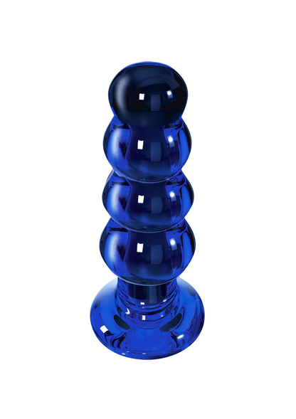 ToyJoy Buttocks Radiant Vibrating Glass Plug BLUE - 7