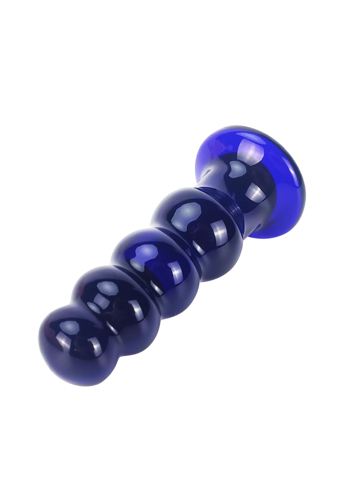 ToyJoy Buttocks Radiant Vibrating Glass Plug BLUE - 2