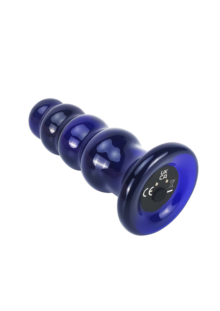 ToyJoy Buttocks Radiant Vibrating Glass Plug BLUE - 3
