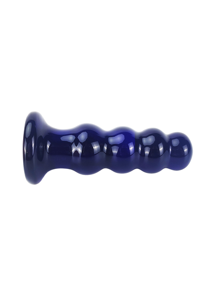 ToyJoy Buttocks Radiant Vibrating Glass Plug BLUE - 5