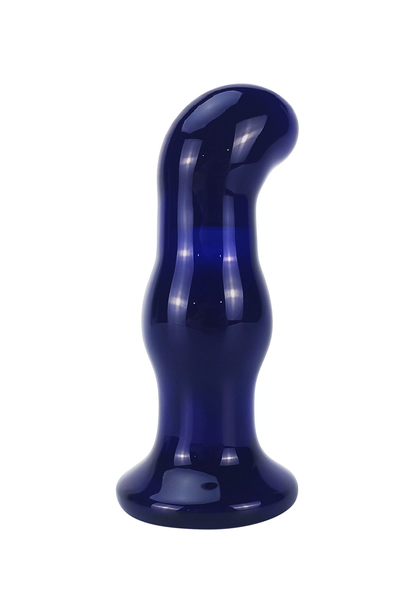 ToyJoy Buttocks Gleaming Vibrating Glass Plug BLUE - 9