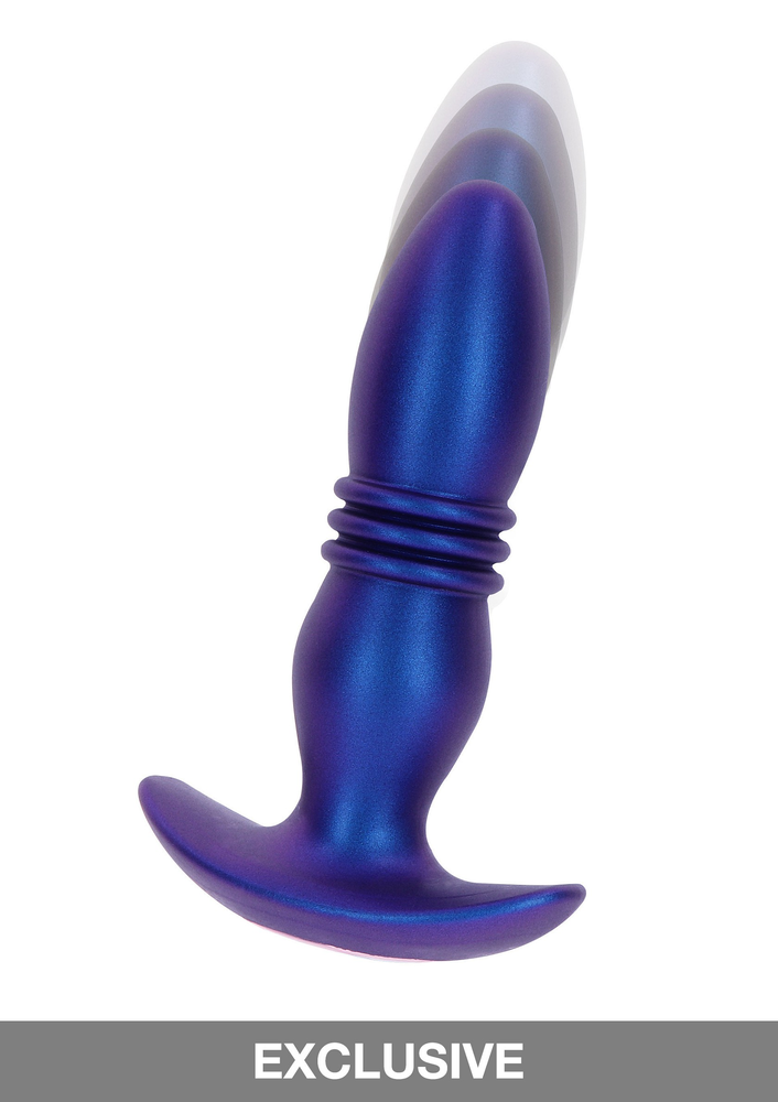 ToyJoy Buttocks The Tough Thrusting Vibrating Plug BLUE - 5