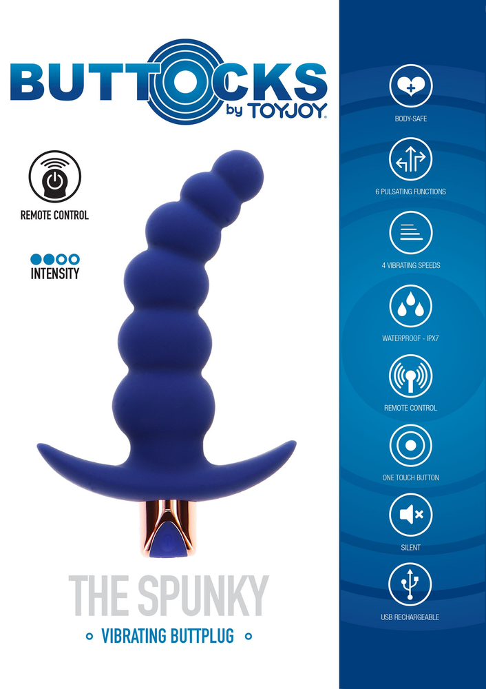 ToyJoy Buttocks The Spunky Buttplug BLUE - 1