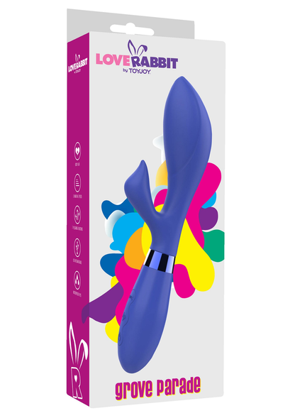 ToyJoy Love Rabbit Grove Parade Vibrator BLUE - 4