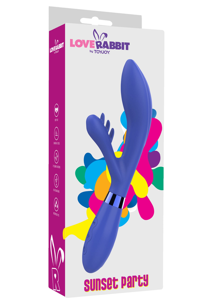 ToyJoy Love Rabbit Sunset Party Vibrator BLUE - 0