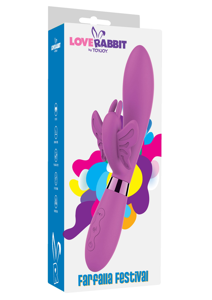 ToyJoy Love Rabbit Farfalla Festival Vibrator VIOLET - 6