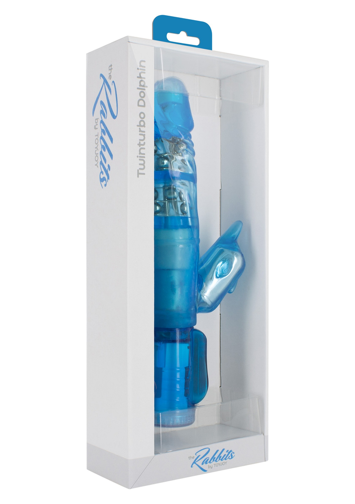 ToyJoy The Rabbits Twinturbo Dolphin Vibrator BLUE - 1