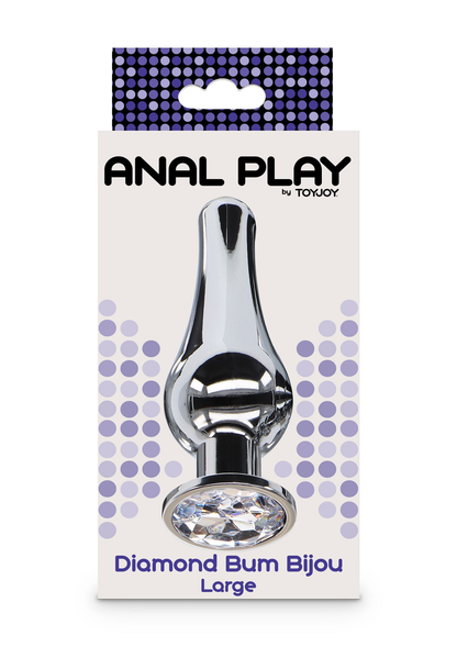 ToyJoy Anal Play Diamond Bum Bijou Large SILVER - 3