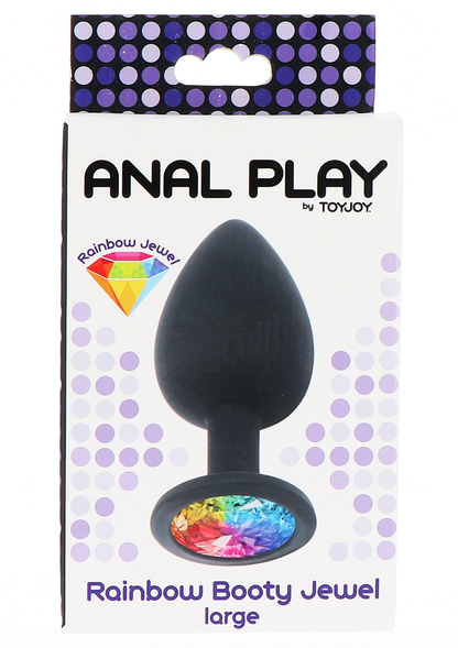 ToyJoy Anal Play Rainbow Booty Jewel Large BLACK - 1