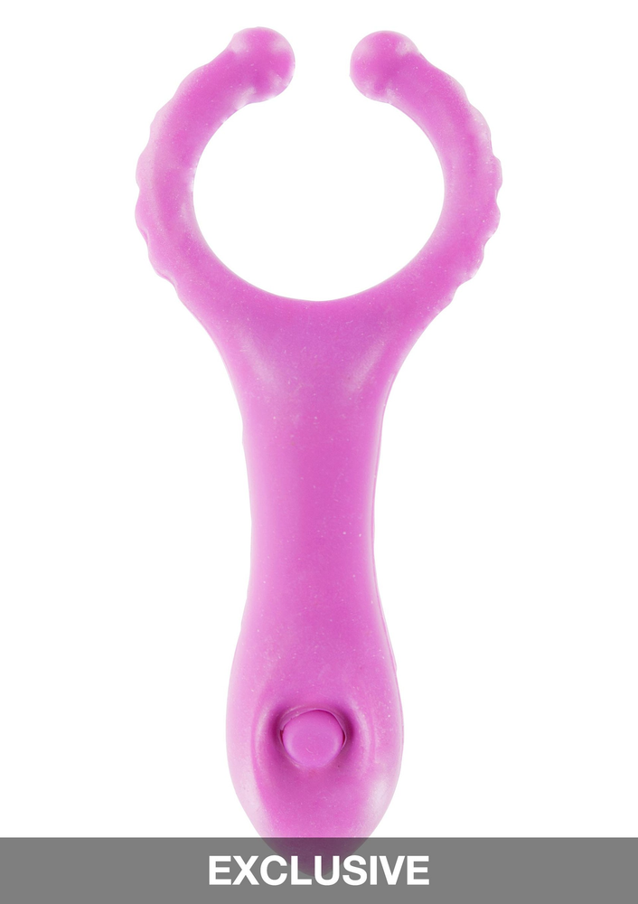 ToyJoy Basics Vibrating Clit-Stim C-Ring PURPLE - 1