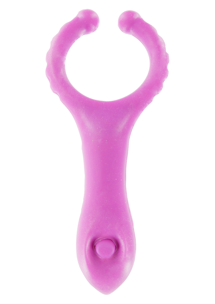 ToyJoy Basics Vibrating Clit-Stim C-Ring PURPLE - 4