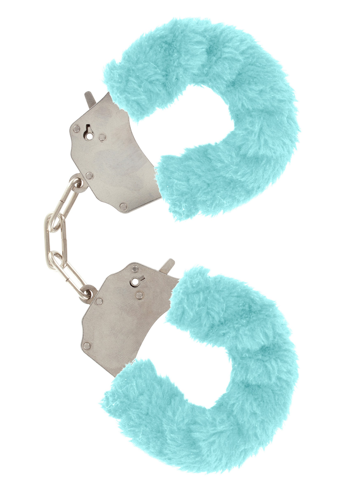 ToyJoy Classics Furry Fun Cuffs AQUA - 3