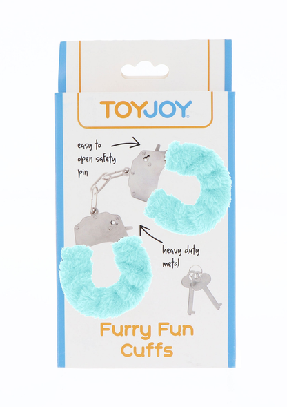 ToyJoy Classics Furry Fun Cuffs AQUA - 4