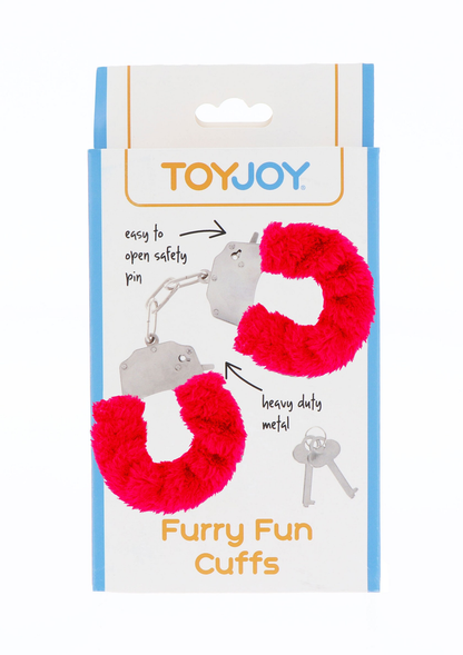 ToyJoy Classics Furry Fun Cuffs RED - 2