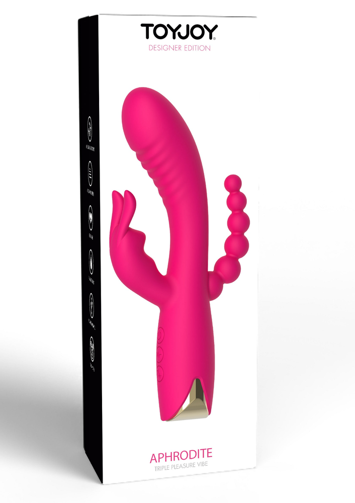 ToyJoy Designer Edition Aphrodite Triple Vibrator PINK - 11