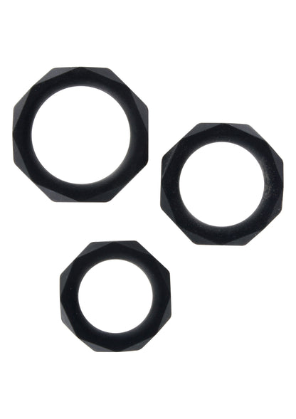 ToyJoy Manpower Power Halo C-Ring Set BLACK - 0