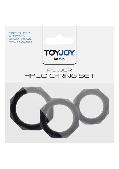 ToyJoy Manpower Power Halo C-Ring Set BLACK - 1