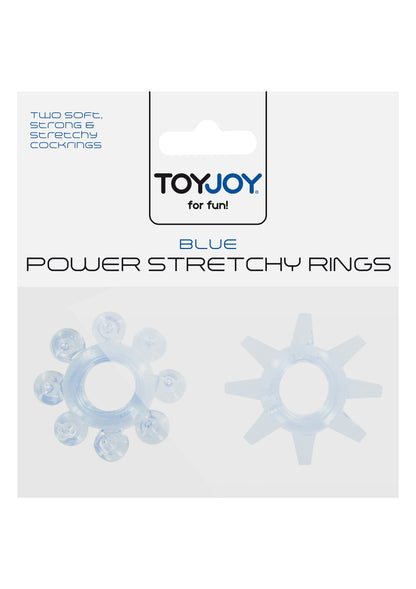 ToyJoy Manpower Power Stretchy Rings 2pcs BLUE - 1