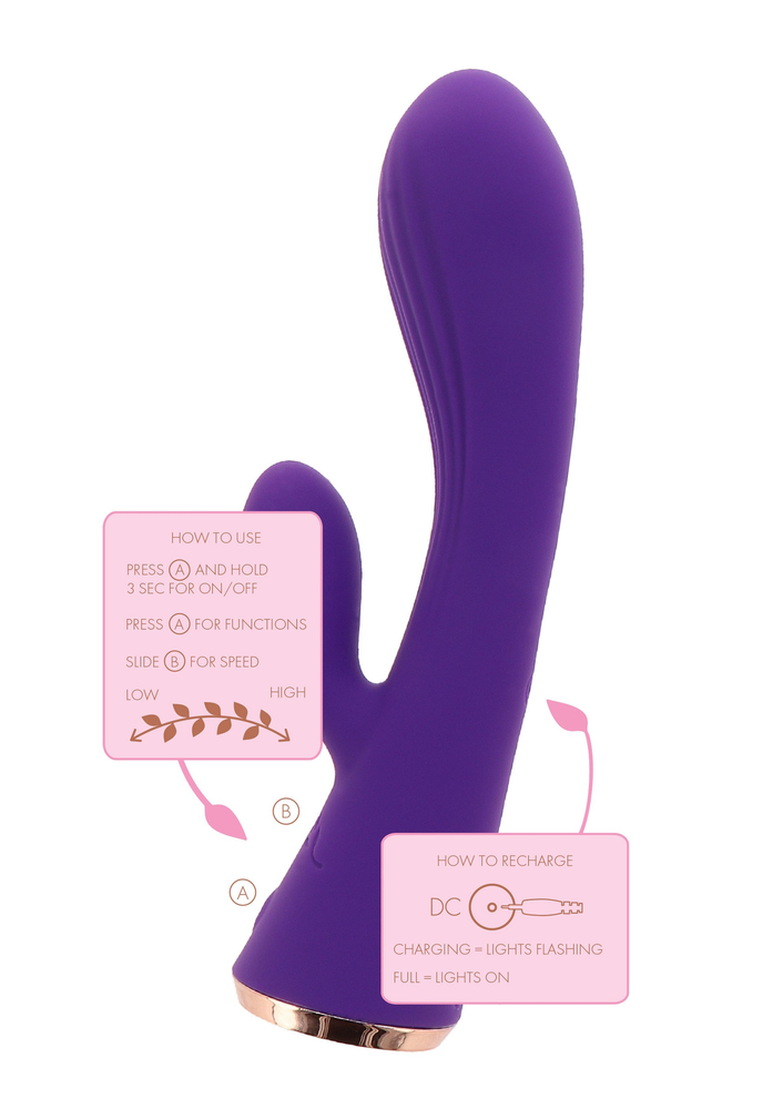 ToyJoy Ivy Iris Rabbit Vibrator PURPLE - 5