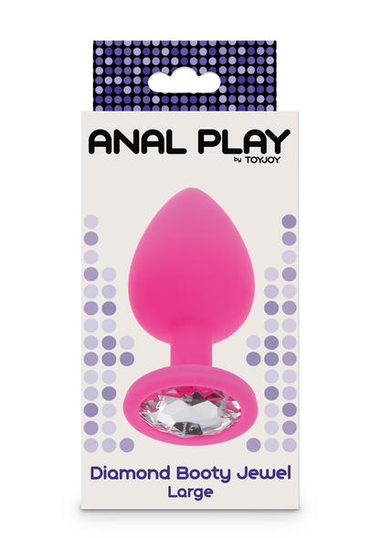 ToyJoy Anal Play Diamond Booty Jewel Large PINK - 0