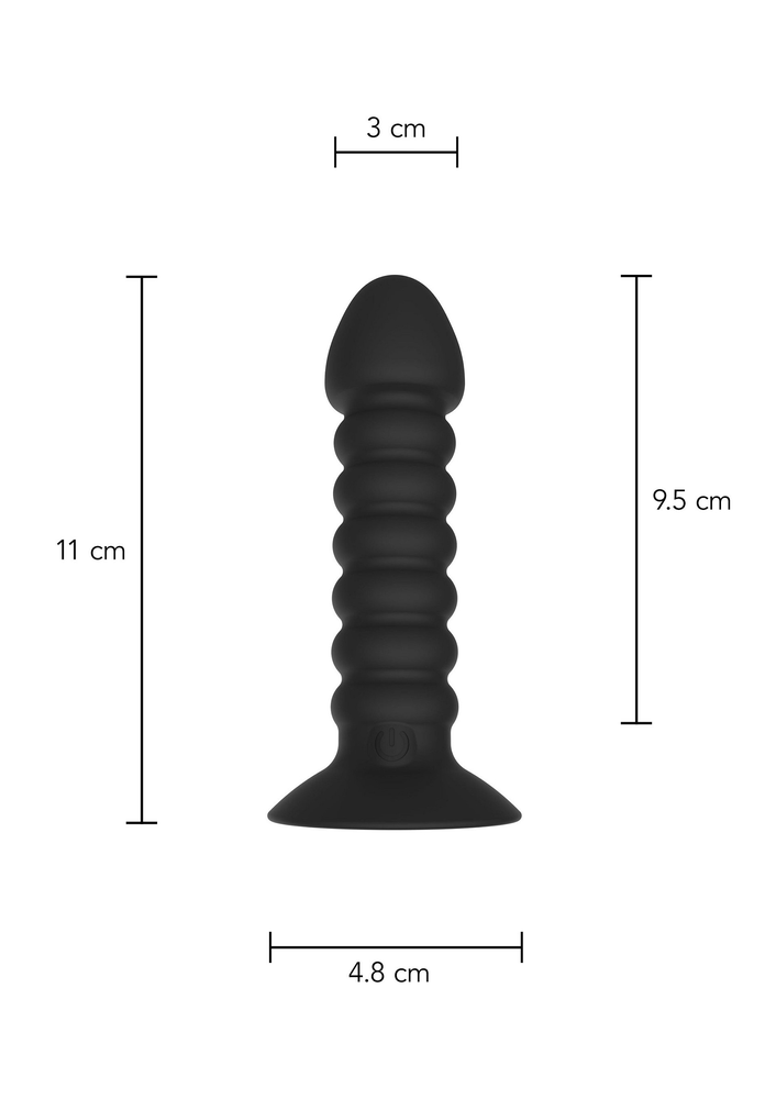 ToyJoy Anal Play Vibrating Anal Plug Medium BLACK - 48