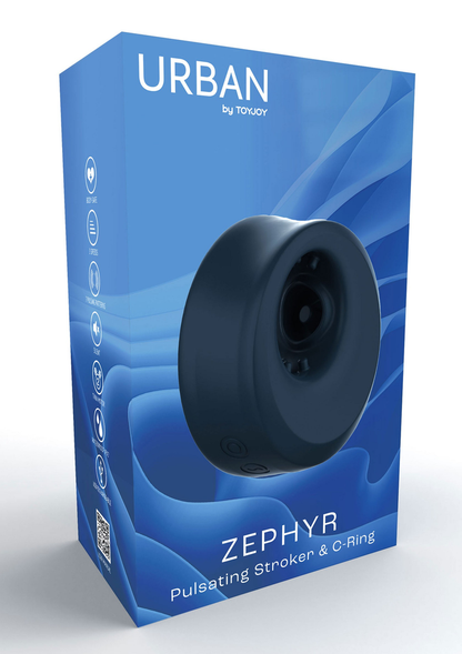 ToyJoy Urban ZEPHYR - Pulsating Stroker & C-Ring BLUE - 2