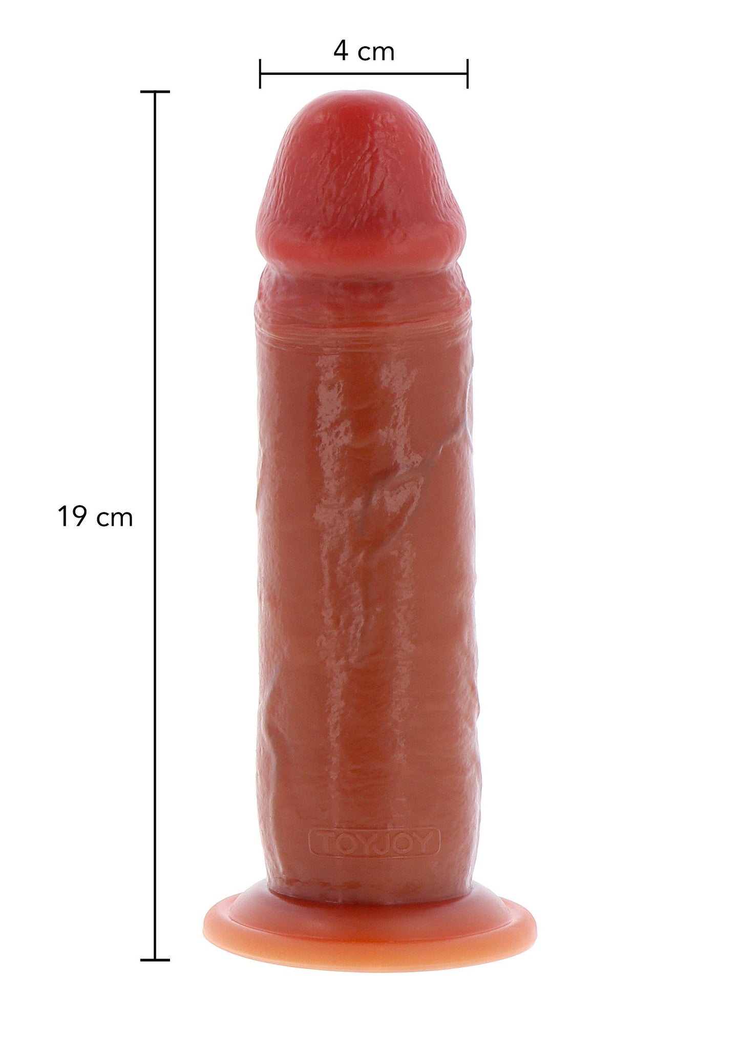 ToyJoy Get Real Silicone Foreskin Dong 19 cm CARAMEL - 6