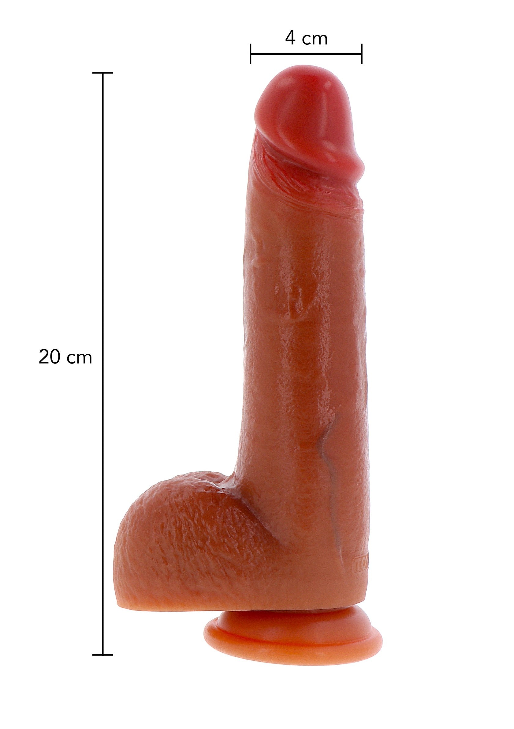 ToyJoy Get Real Silicone Foreskin Dildo 20 cm CARAMEL - 7